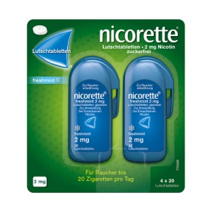 Abbildung: nicorette freshmint Lutschtablette 2 mg, 80 St.