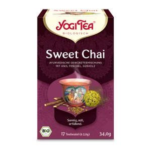 Abbildung: YOGI TEA, Sweet Chai, Bio Gewürz- und Kräutertee, 17 x 2 g