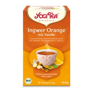 Abbildung: YOGI TEA, Ingwer Orange mit Vanille, Bio Kräutertee, 17 x 1,8 g