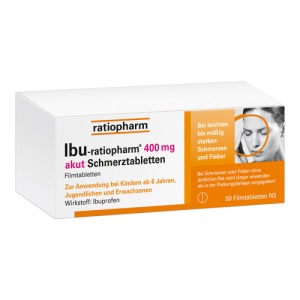 Abbildung: IBU ratiopharm 400 mg akut Schmerztabletten, 50 St.