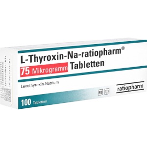 L-THYROXIN-Na-ratiopharm 75 Mikrogramm Tabletten, 100 St.