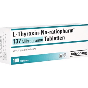 L-THYROXIN-Na-ratiopharm 137 Mikrogramm Tabletten, 100 St.