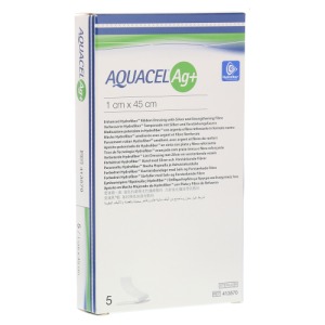 Abbildung: Aquacel Ag+ 1x45 cm Tamponaden, 5 St.