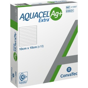 Aquacel Ag+ Extra 10x10 cm Kompressen 10 St