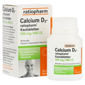 Abbildung: Calcium D3 ratiopharm Kautabletten, 100 St.