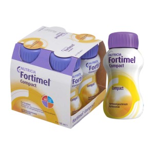 Abbildung: Fortimel Compact 2.4 Aprikosengeschmack, 4 x 125 ml