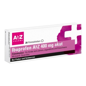 Abbildung: Ibuprofen AbZ 400 mg akut Filmtabletten, 20 St.