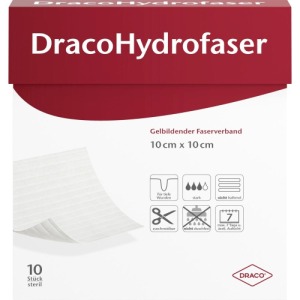 Abbildung: Dracohydrofaser 10x10 cm gelbildender Fa, 10 St.