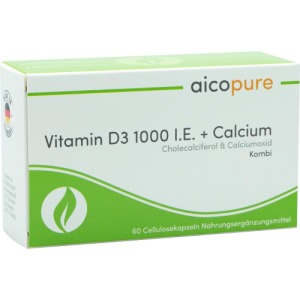 Vitamin D3 1.000 I.E.+Calcium Kapseln 60 St