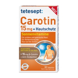 Abbildung: tetesept Carotin 15mg+Hautschutz, 30 St.