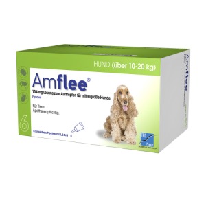 Abbildung: Amflee 134 mg Spot-on Lsg.f.mittelgr.Hunde 10-20kg 6 St, 6 St.