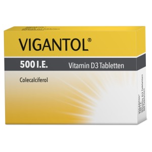 Abbildung: VIGANTOL 500 I.E. Vitamin D3 Tabletten, 100 St.