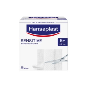 Abbildung: Hansaplast Sensitive Pflasterrolle, 5m x 6cm, 1 St.