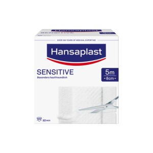 Abbildung: Hansaplast Sensitive Pflasterrolle, 5m x 8cm, 1 St.