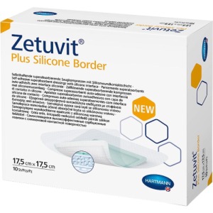 Zetuvit Plus Silicone Border 17,5 cm x 17,5 cm 10 St
