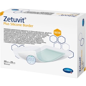 Zetuvit Plus Silicone Border 20 cm x 25 cm 10 St
