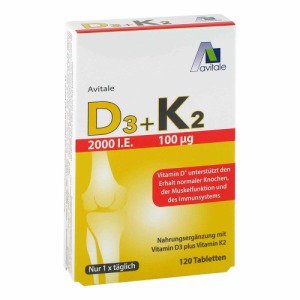 Abbildung: Vitamin D3+K2 2000 I.E. , 120 St.