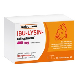 Abbildung: IBU-LYSIN-ratiopharm 400 mg Filmtabletten, 50 St.