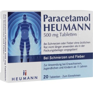 Paracetamol Heumann 500mg Tab.b.Schmerze, 20 St.