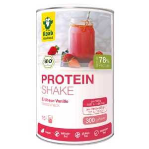 Abbildung: Raab Vitalfood Bio Protein Shake Erdbeer-Vanille, 300 g