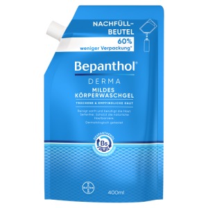 Abbildung: Bepanthol® DERMA Mildes Körperwaschgel, 400ml Nachfüllbeutel, 1 x 400 ml