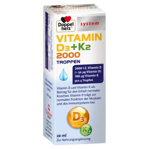 Abbildung: Doppelherz system Vitamin D3+K2 2000 Tropfen, 20 ml