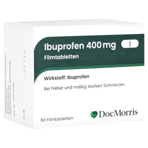 Abbildung: DocMorris Ibuprofen 400mg Filmtabletten, 50 St.