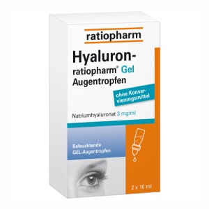 Abbildung: Hyaluron-ratiopharm Gel Augentropfen, 2 x 10 ml