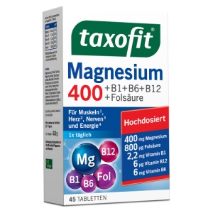 Taxofit Magnesium 400+b1+b6+b12+folsäure