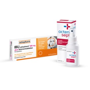 Sparset IBU ratiopharm 400 mg akut + octenisept Wund-Desinfektion Spray 1 Set