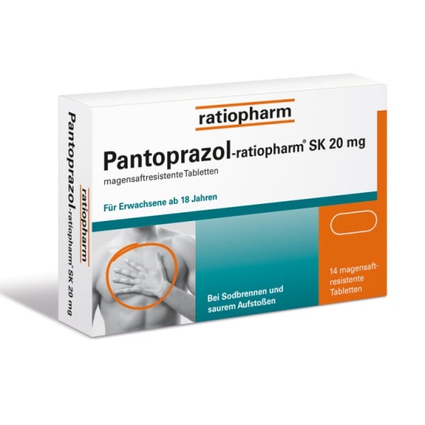 Pantoprazol ratiopharm SK 20 mg – 14 St