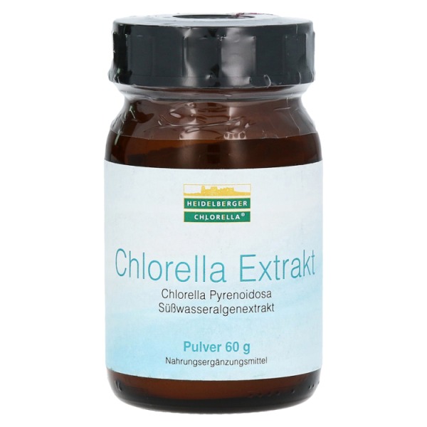 Artikel klicken und genauer betrachten! - Chlorella Extrakt Pulver  - rezeptfrei - Ohne Angabe einer Indikation, da Nichtarzneimittel von Heidelberger Chlorella GmbH - Pulver - 60 g | im Online Shop kaufen