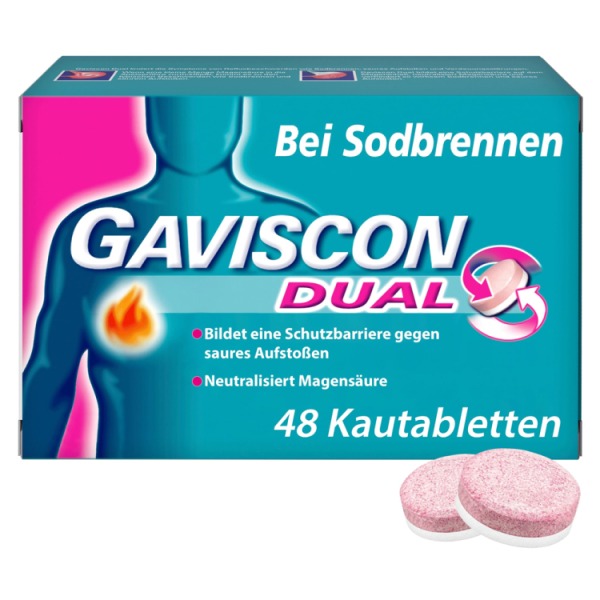 Gaviscon Dual Kautabletten – 48 Stück
