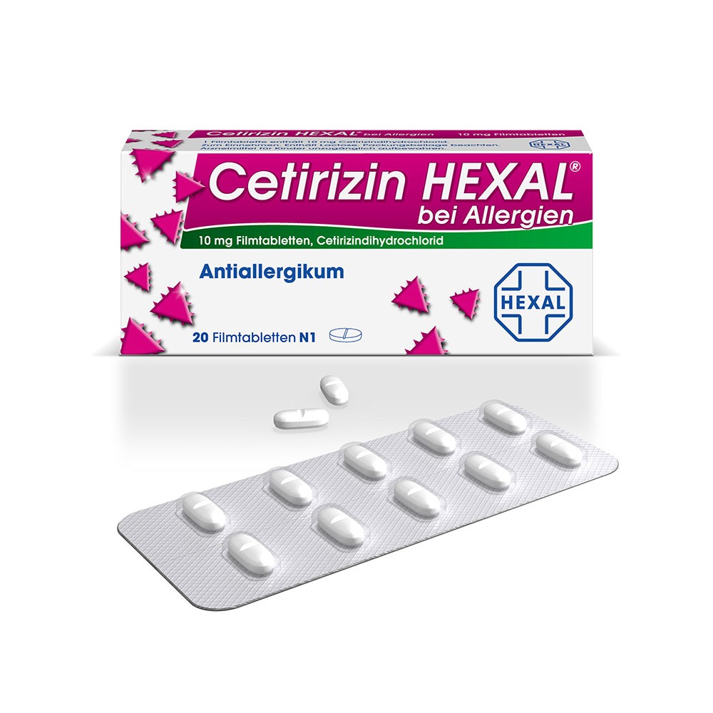 Cetirizin HEXAL bei Allergien 20  St