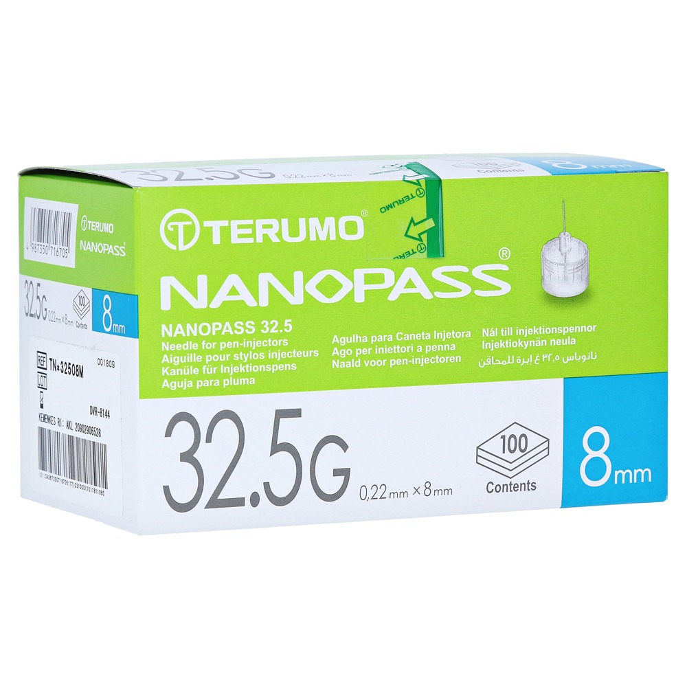 Terumo Nanopass 32,5 Pen Kanüle 0,22x8 m 100  St