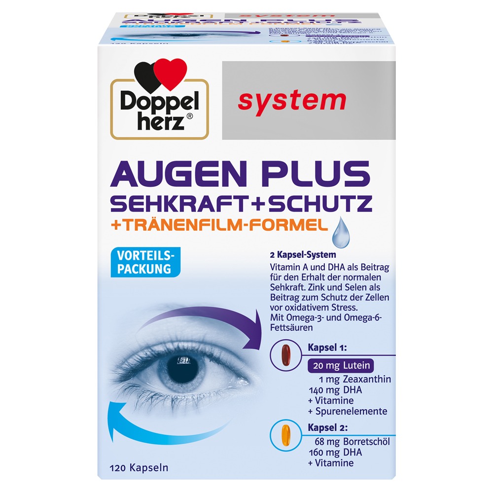 Doppelherz system Augen Plus Sehkraft + Schutz + Tränenfilm-Formel