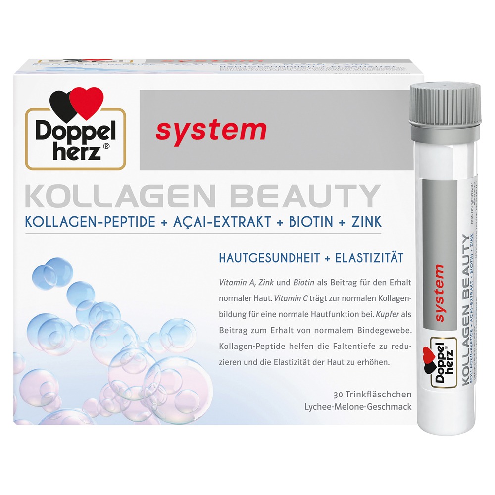 Doppelherz system Kollagen Beauty Kollagen-Peptide + Açai-Extrakt + Biotin + Zink