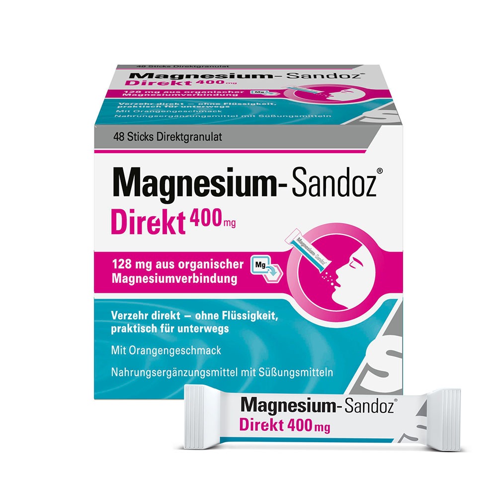 Magnesium Sandoz Direkt 400 mg Sticks 48  St
