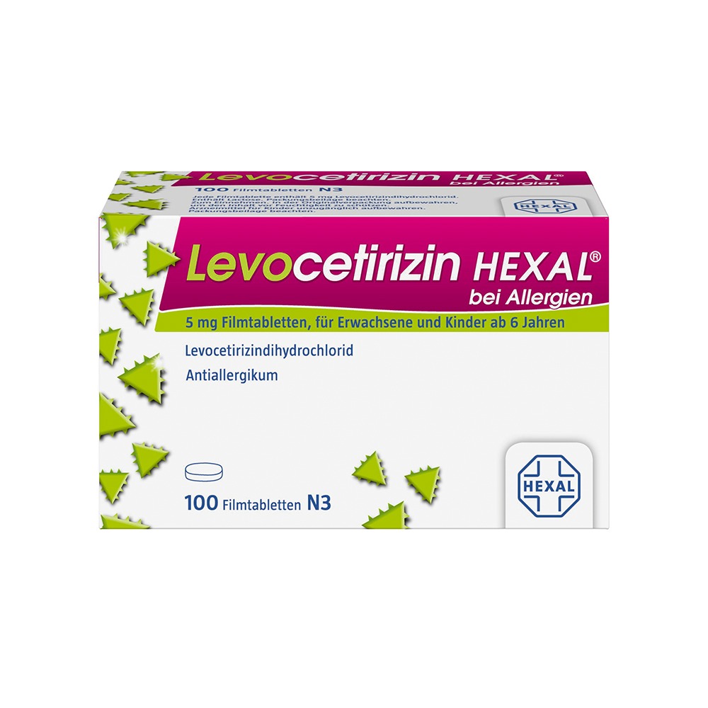 Levocetirizin Hexal bei Allergien 5 mg F 100  St