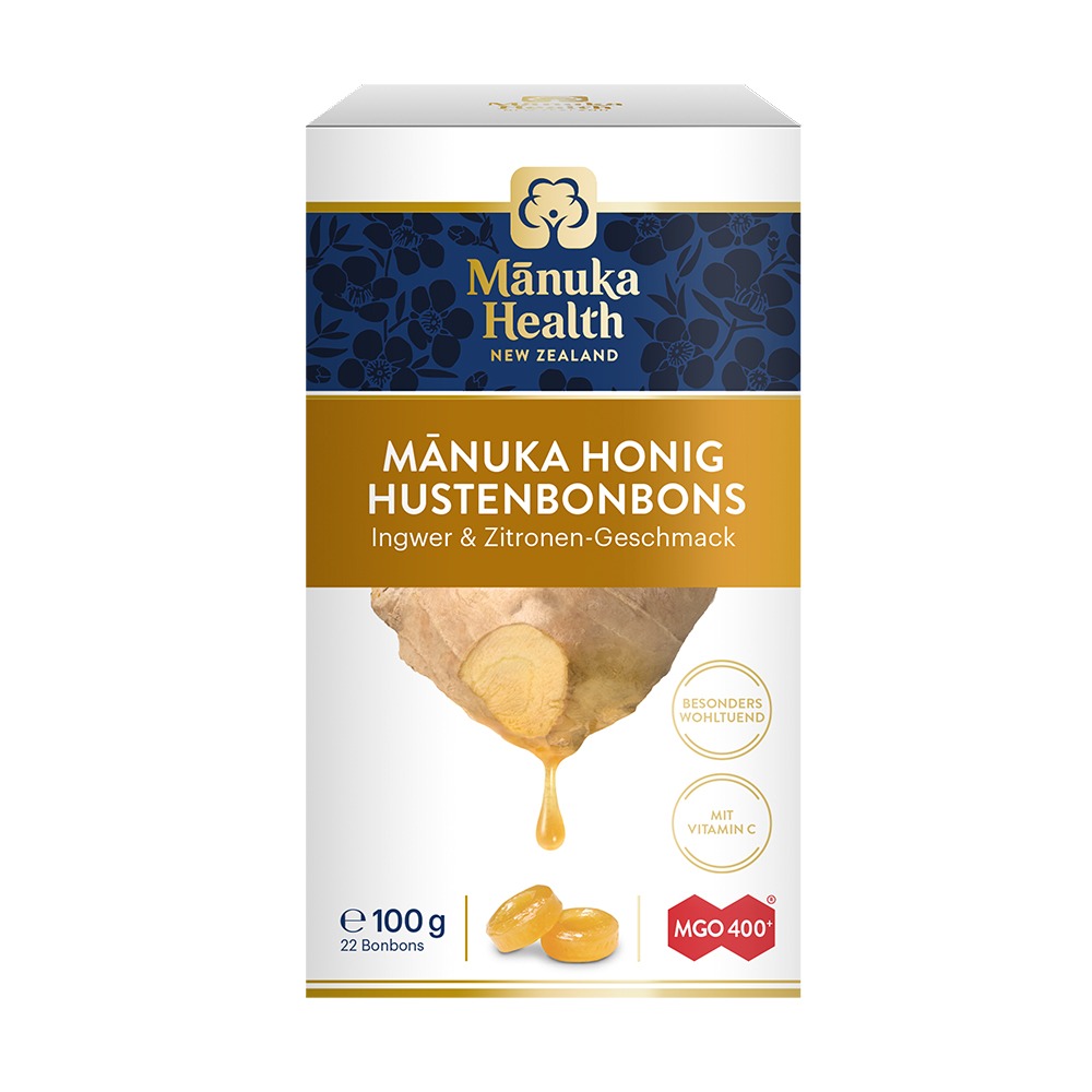 Manuka Health MGO 400+ Hustenbonbons Ingwer & Zitrone