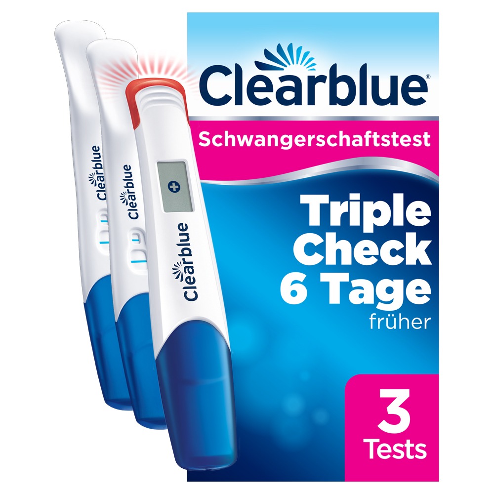 Clearblue Schwangerschaftstest Triple Check Ultra Früh 3  St
