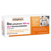 Produktabbildung: IBU ratiopharm 400 mg akut Schmerztabletten