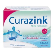 Produktabbildung: Curazink 15 mg Hartkaspeln gegen Zinkmangel