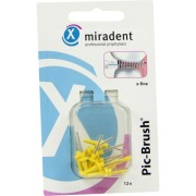 Produktabbildung: Miradent Interdentalbürsten Pic-Brush Ersatzbürsten x-fine gelb