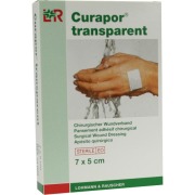 Produktabbildung: Curapor Wundverband Transparent 7x5cm steril 5 St