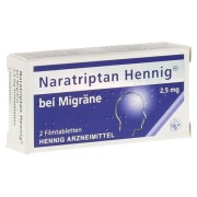 Produktabbildung: Naratriptan Hennig bei Migräne 2,5 mg Fi