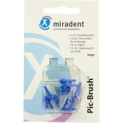 Produktabbildung: Miradent Interdentalbürsten Pic-Brush Ersatzbürsten large blau 12 St