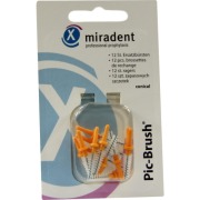 Produktabbildung: Miradent Interdentalbürsten Pic-Brush Ersatzbürsten konisch orange 12 St