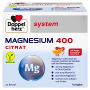 Produktabbildung: Doppelherz system Magnesium 400 Citrat mit Orange-Granatapfel-Geschmack