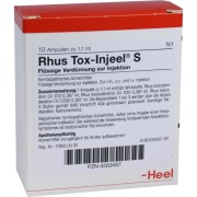 Produktabbildung: RHUS TOX Injeel S Ampullen 10 St